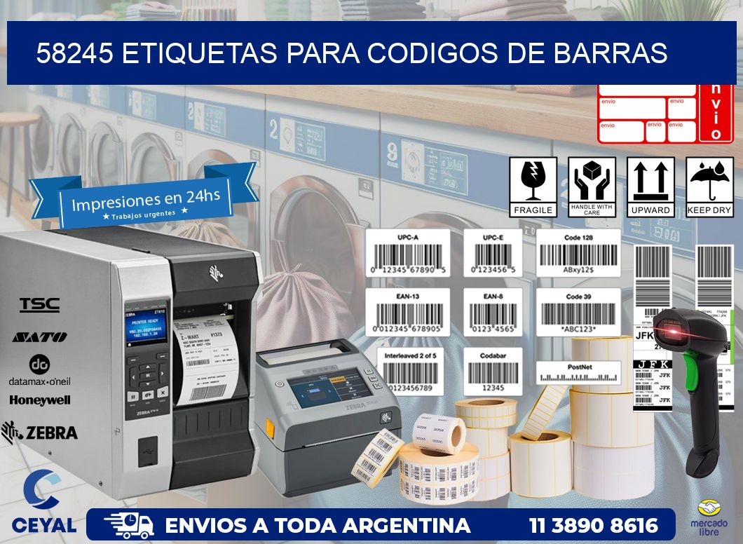 58245 ETIQUETAS PARA CODIGOS DE BARRAS