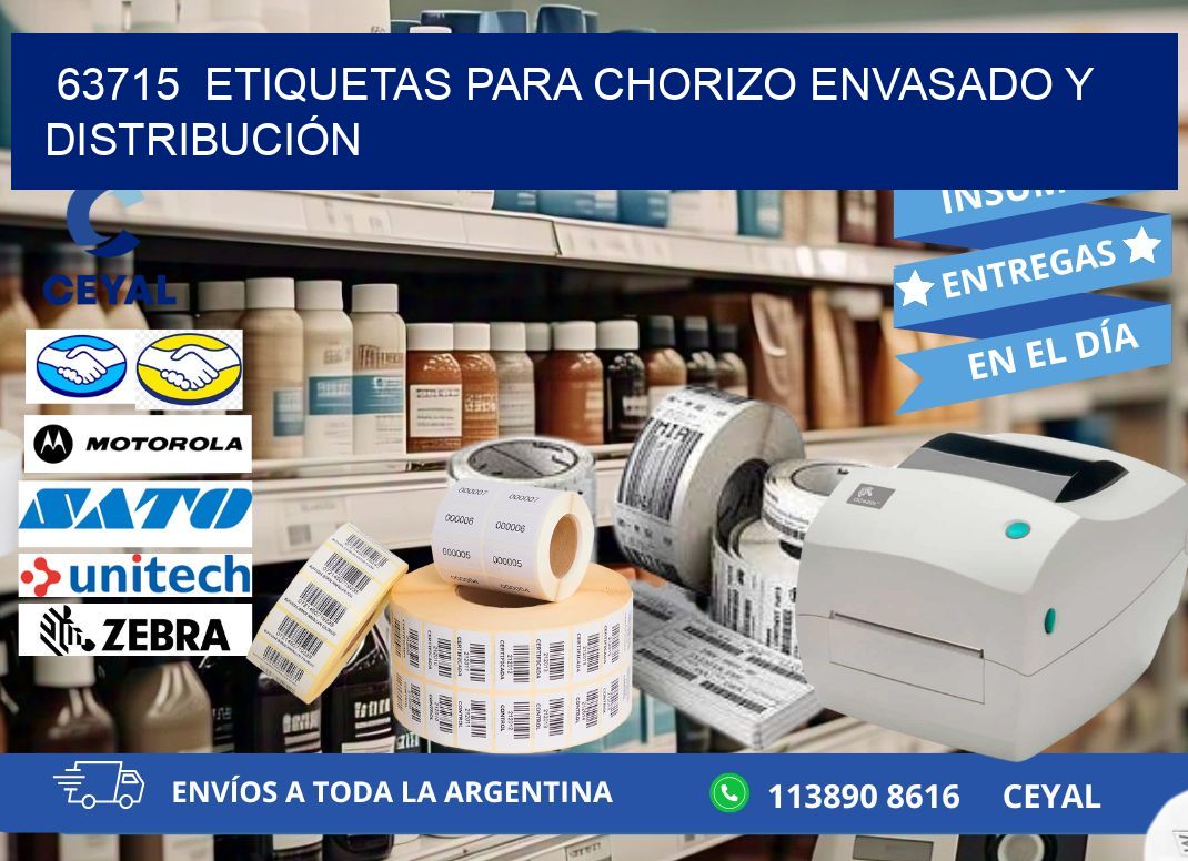 63715 ETIQUETAS PARA CHORIZO ENVASADO Y DISTRIBUCIÓN
