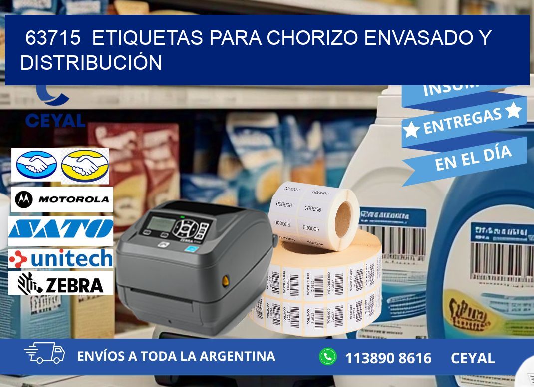 63715 ETIQUETAS PARA CHORIZO ENVASADO Y DISTRIBUCIÓN