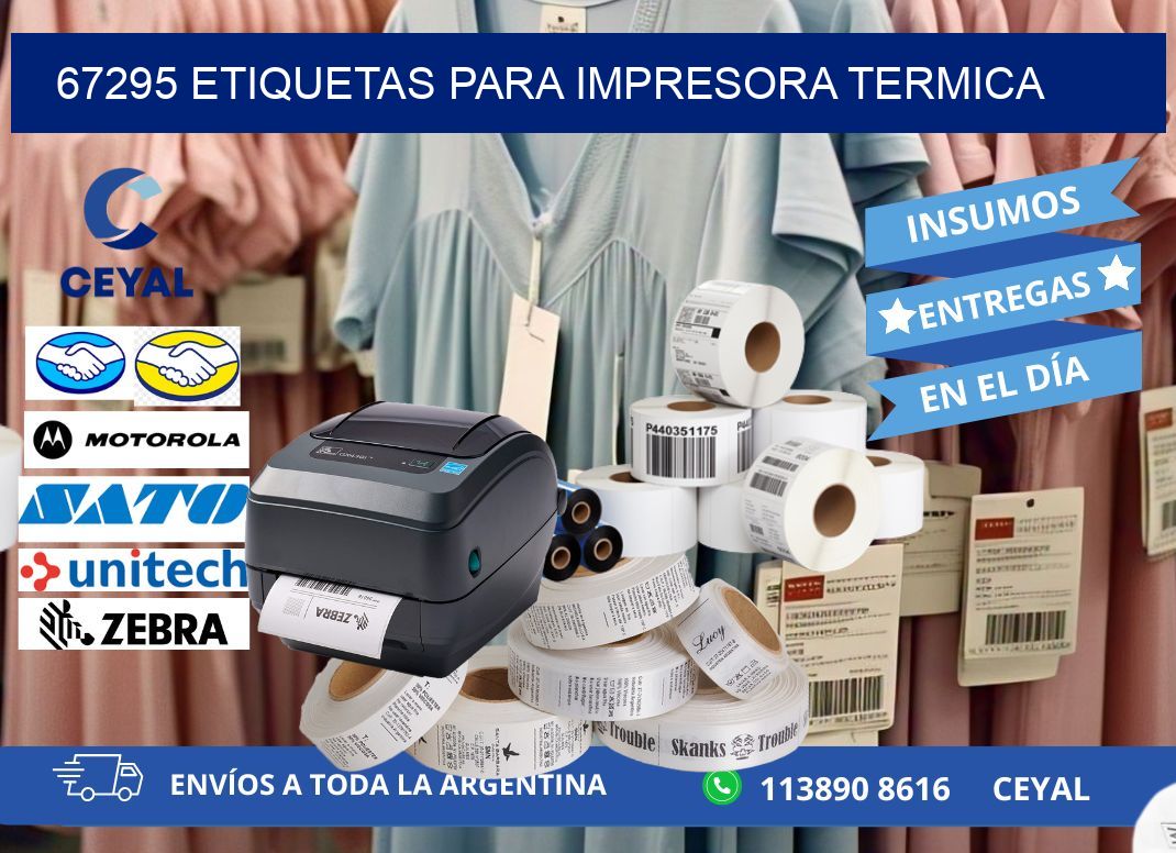67295 ETIQUETAS PARA IMPRESORA TERMICA