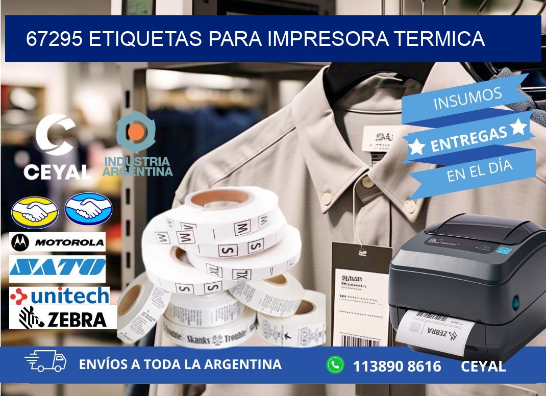 67295 ETIQUETAS PARA IMPRESORA TERMICA