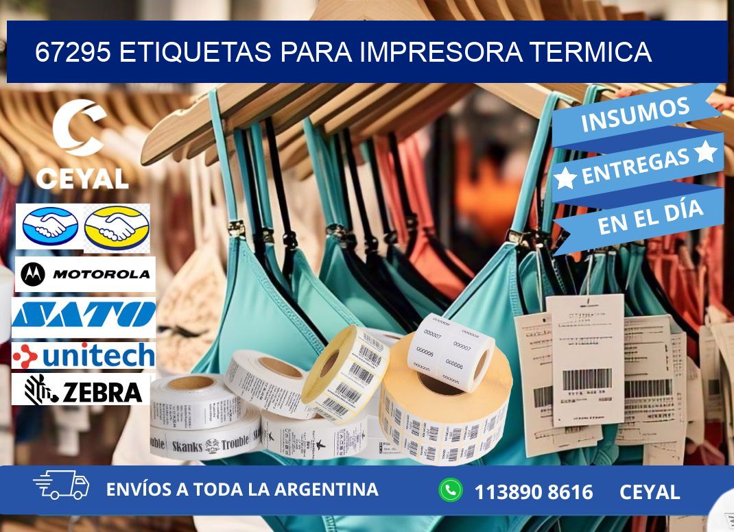 67295 ETIQUETAS PARA IMPRESORA TERMICA