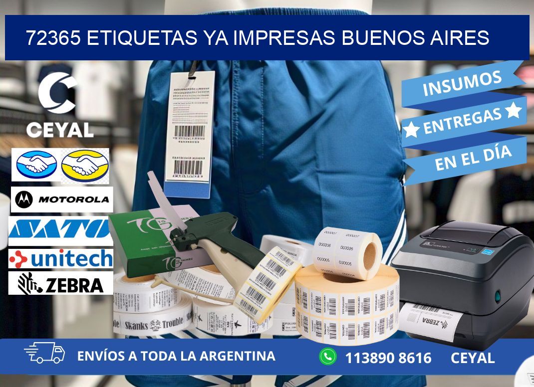 72365 ETIQUETAS YA IMPRESAS BUENOS AIRES
