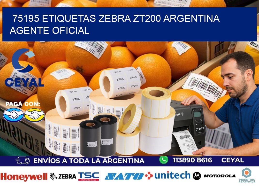 75195 etiquetas zebra zt200 argentina AGENTE OFICIAL