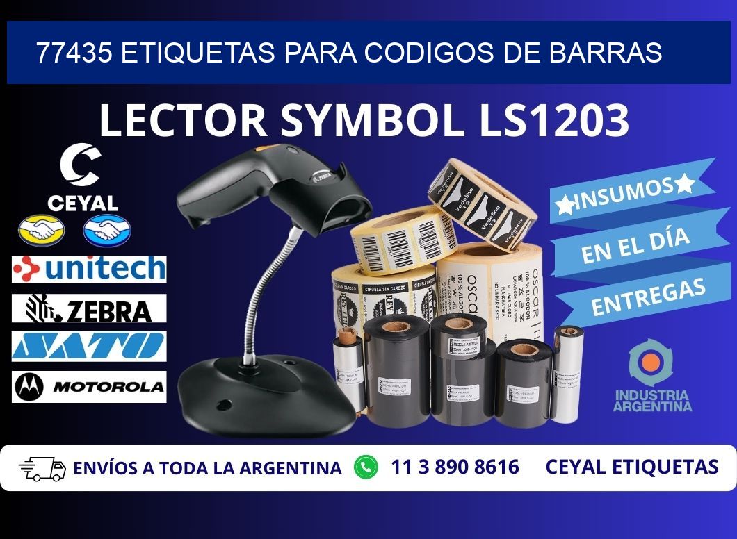77435 ETIQUETAS PARA CODIGOS DE BARRAS