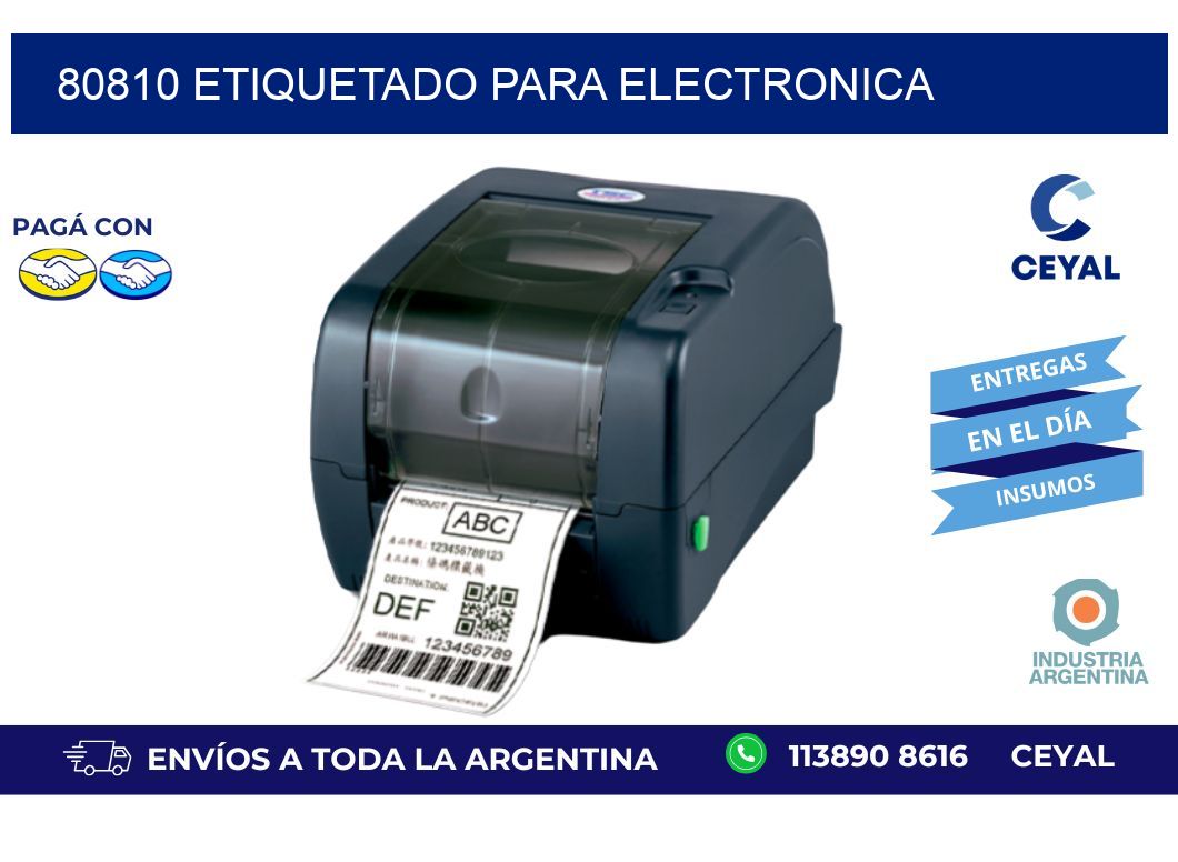 80810 ETIQUETADO PARA ELECTRONICA
