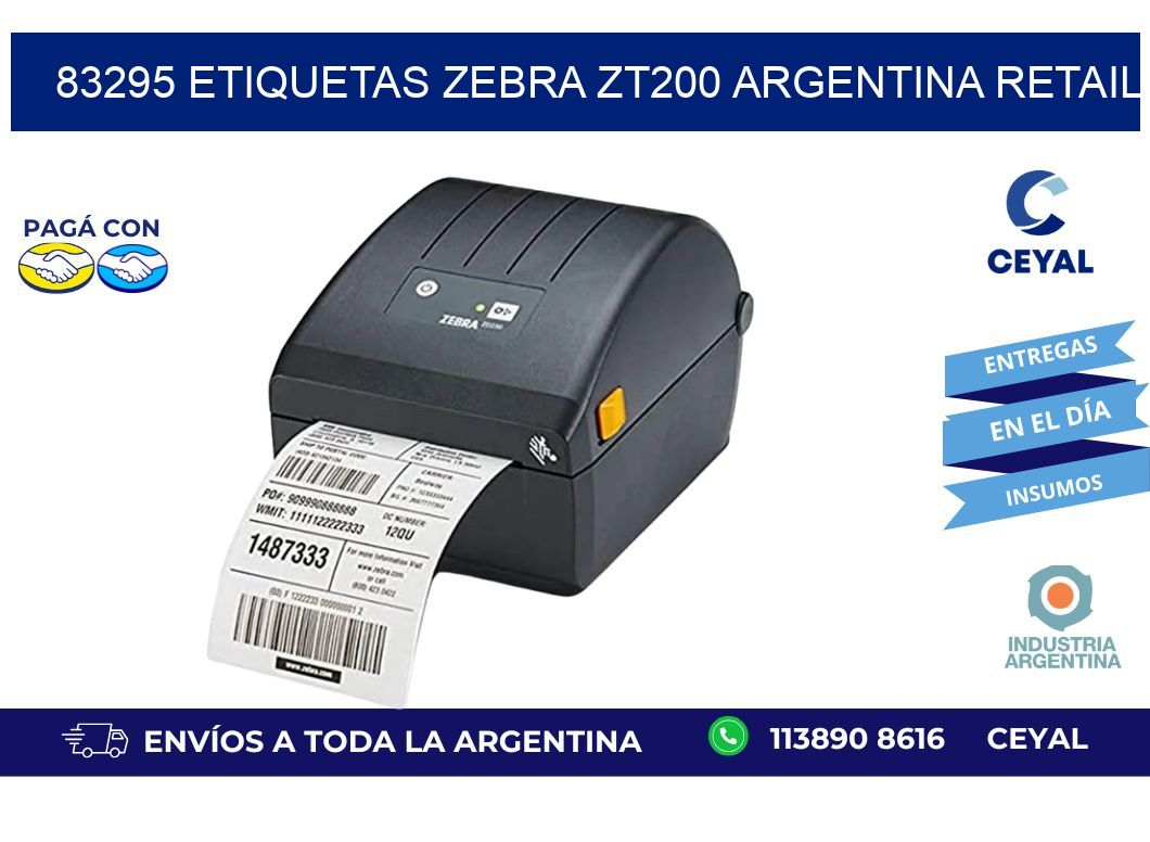 83295 etiquetas zebra zt200 argentina RETAIL
