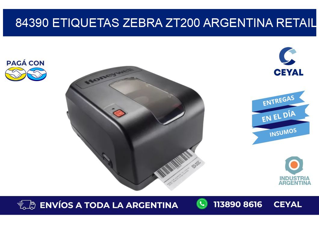 84390 etiquetas zebra zt200 argentina RETAIL