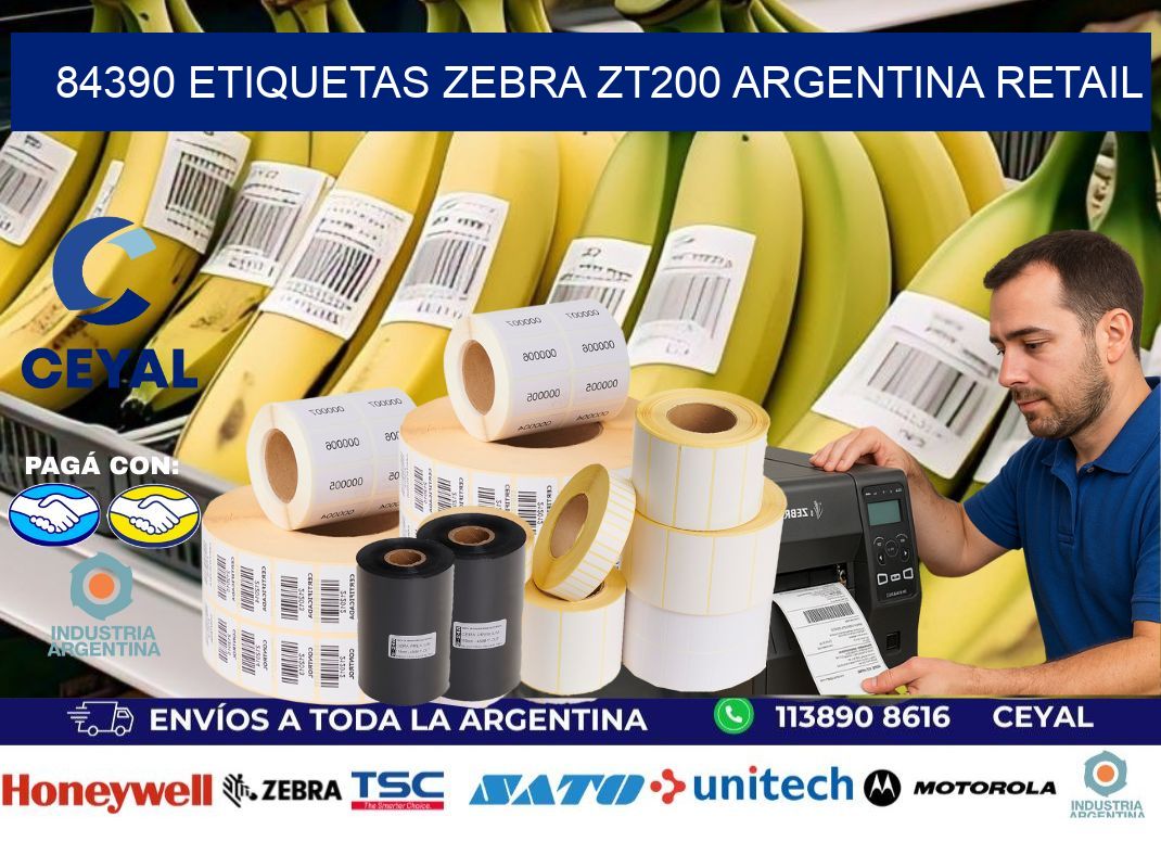 84390 etiquetas zebra zt200 argentina RETAIL