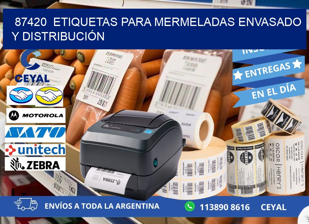 87420 ETIQUETAS PARA MERMELADAS ENVASADO Y DISTRIBUCIÓN