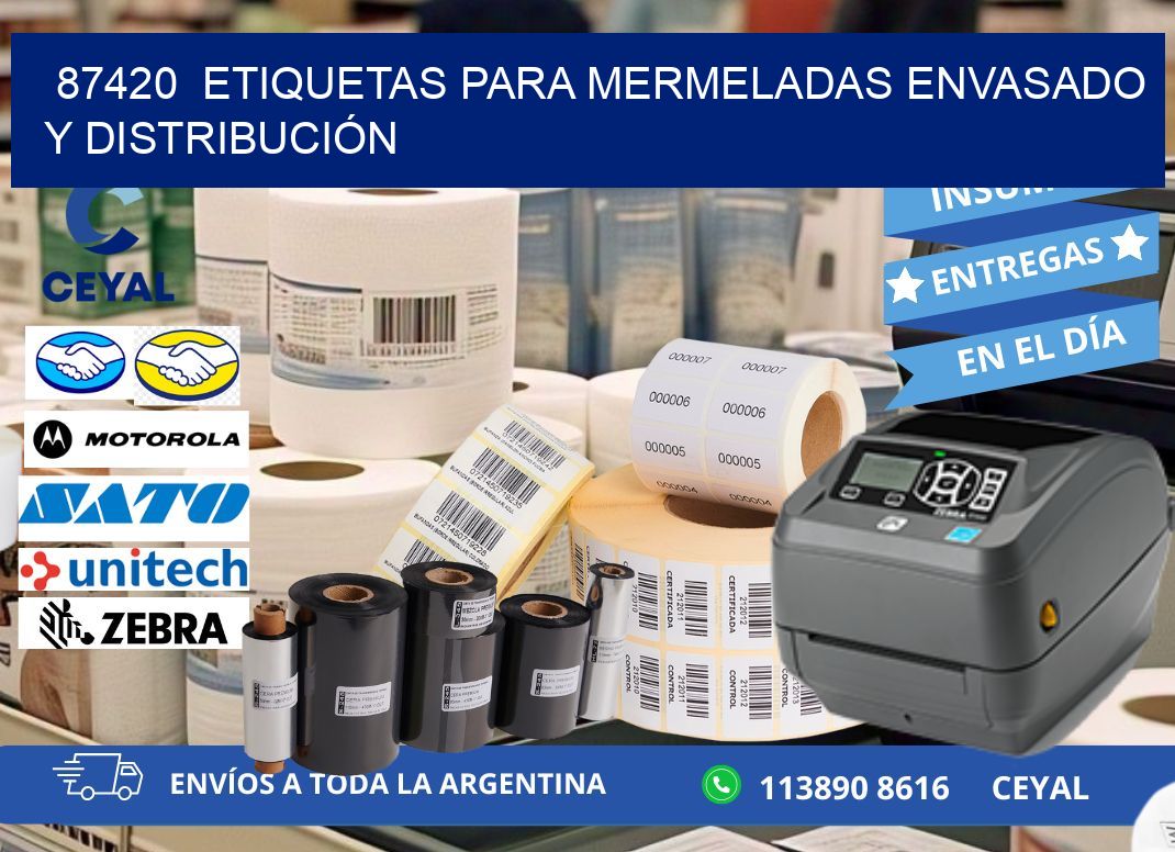 87420 ETIQUETAS PARA MERMELADAS ENVASADO Y DISTRIBUCIÓN