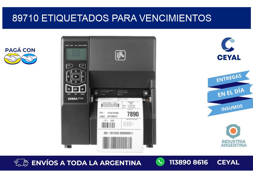 89710 ETIQUETADOS PARA VENCIMIENTOS
