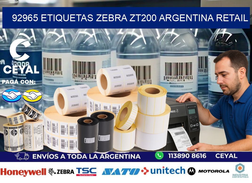 92965 etiquetas zebra zt200 argentina RETAIL
