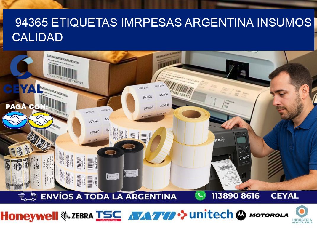 94365 etiquetas imrpesas argentina INSUMOS CALIDAD
