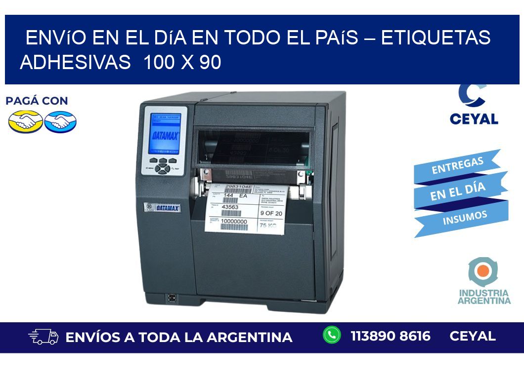 Envío en el Día en Todo el País – Etiquetas Adhesivas 100 x 90