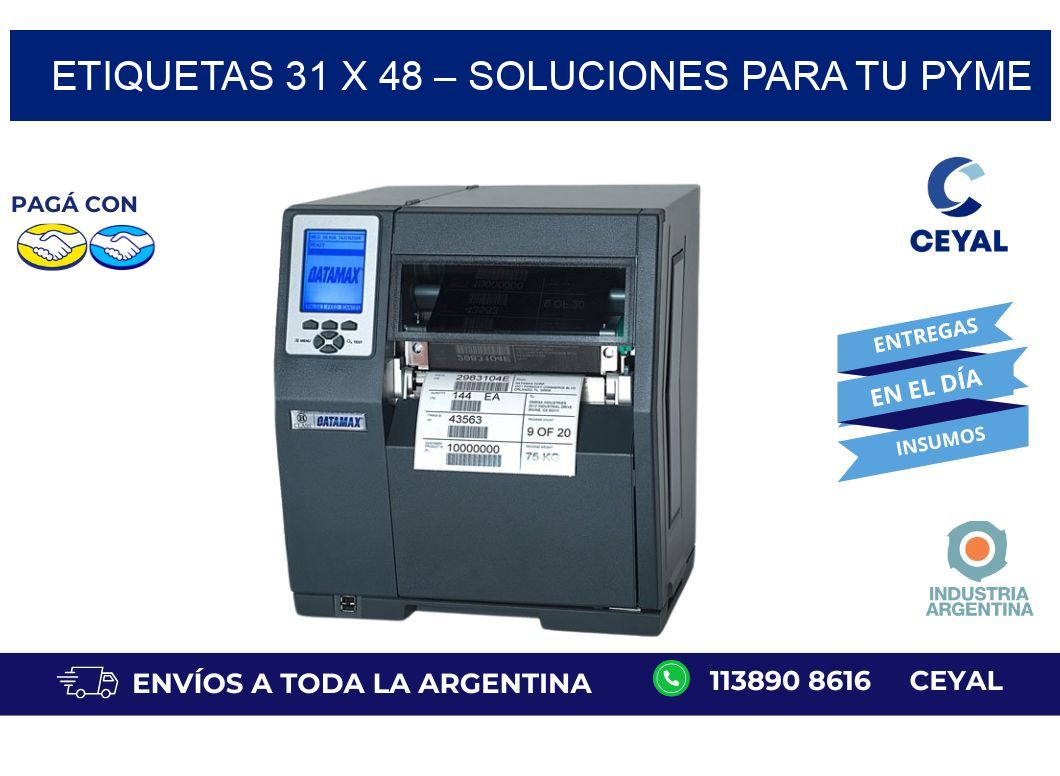 Etiquetas 31 x 48 – Soluciones para tu Pyme