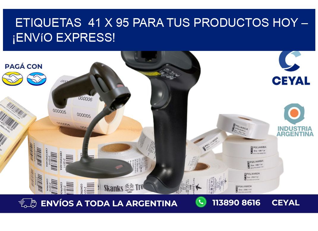 Etiquetas  41 x 95 para tus Productos Hoy – ¡Envío Express!