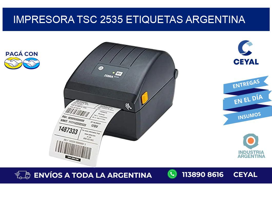 Impresora tsc 2535 etiquetas argentina