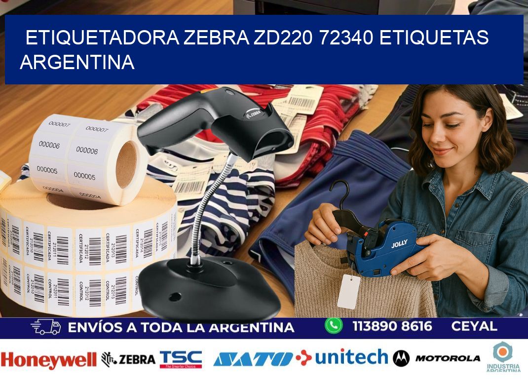 etiquetadora zebra zd220 72340 etiquetas argentina
