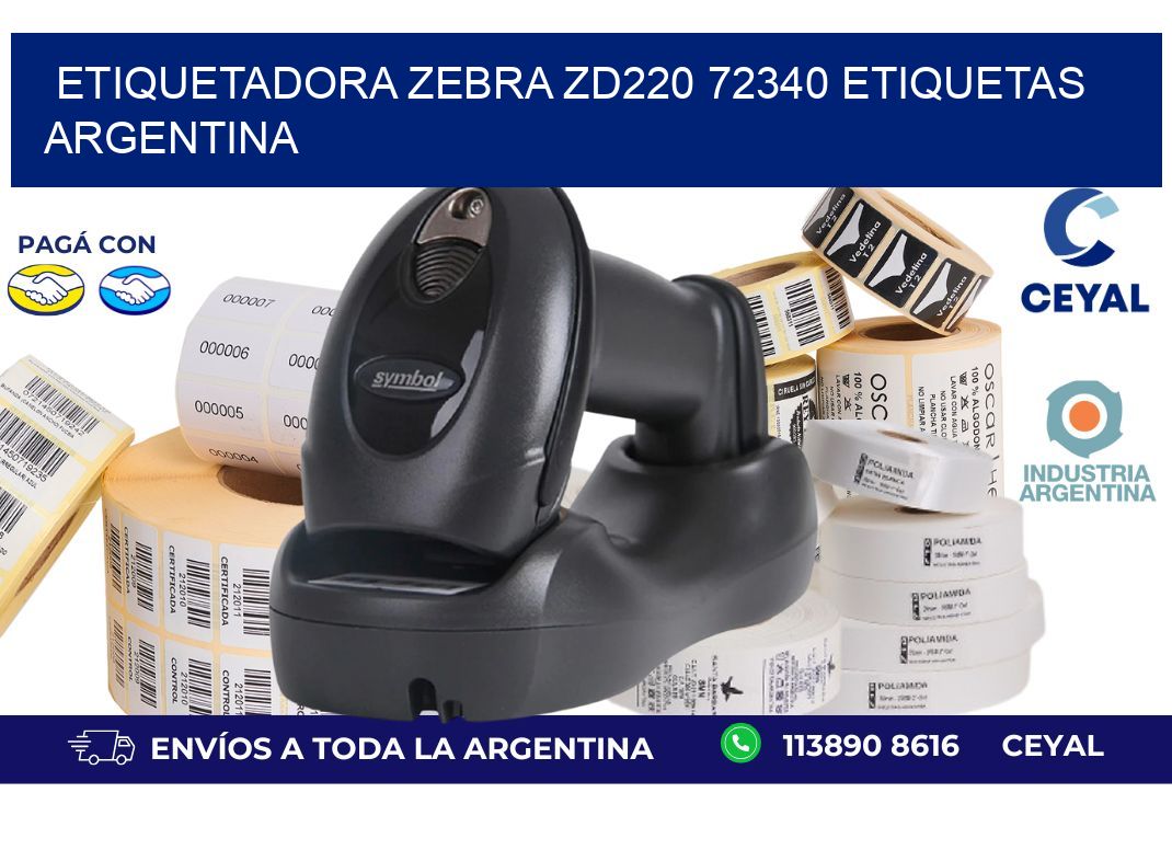etiquetadora zebra zd220 72340 etiquetas argentina
