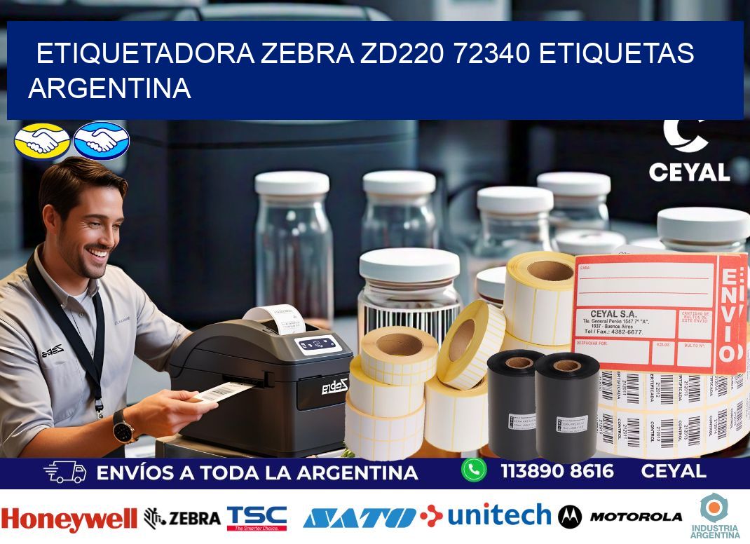 etiquetadora zebra zd220 72340 etiquetas argentina