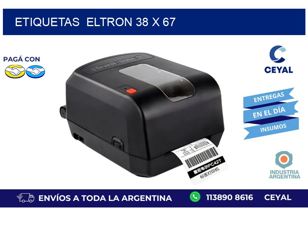 etiquetas eltron 38 x 67