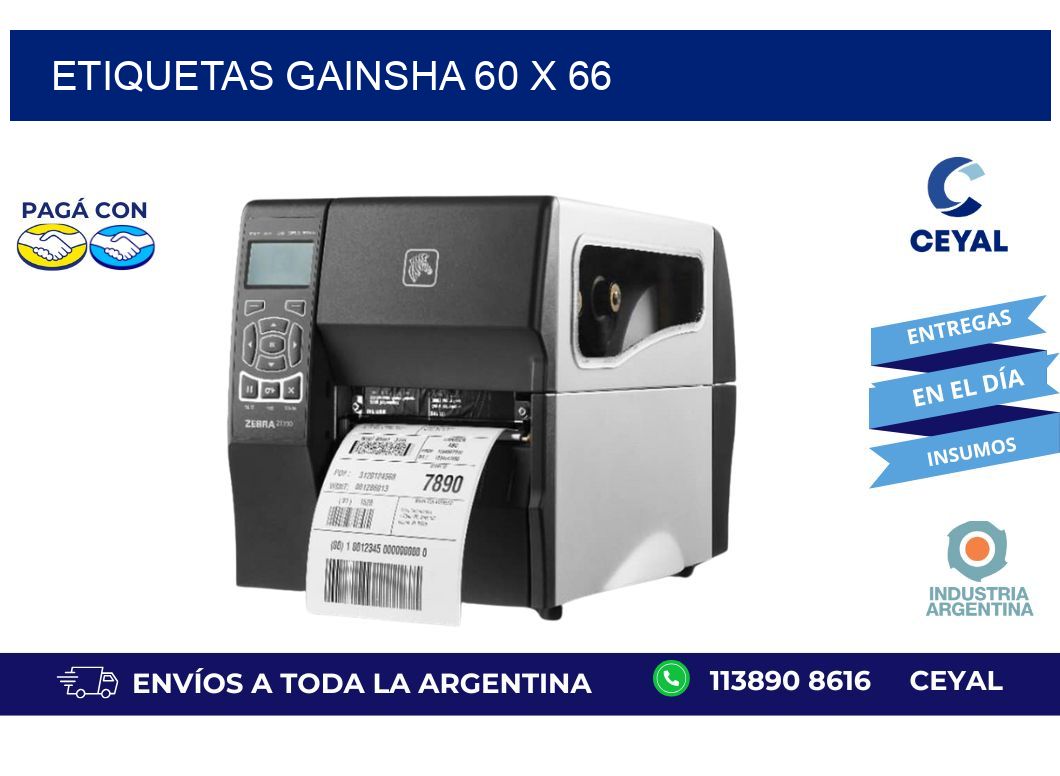 etiquetas gainsha 60 x 66