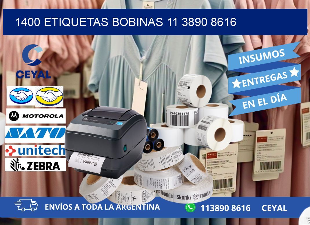 1400 ETIQUETAS BOBINAS 11 3890 8616