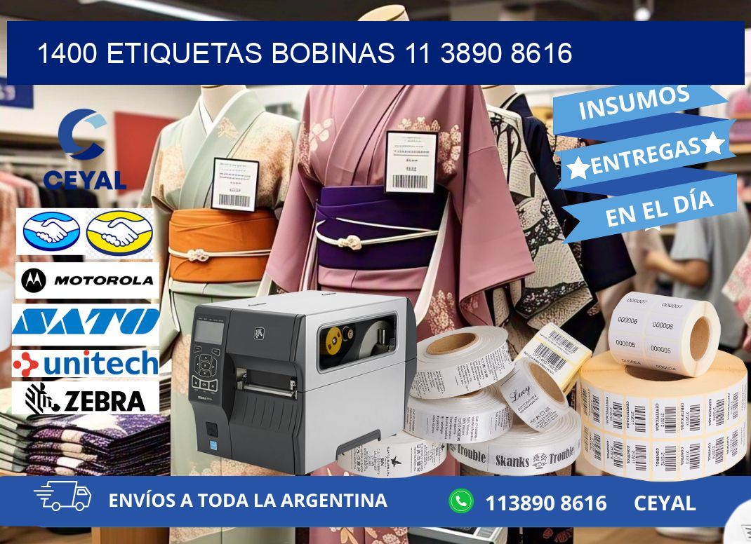1400 ETIQUETAS BOBINAS 11 3890 8616