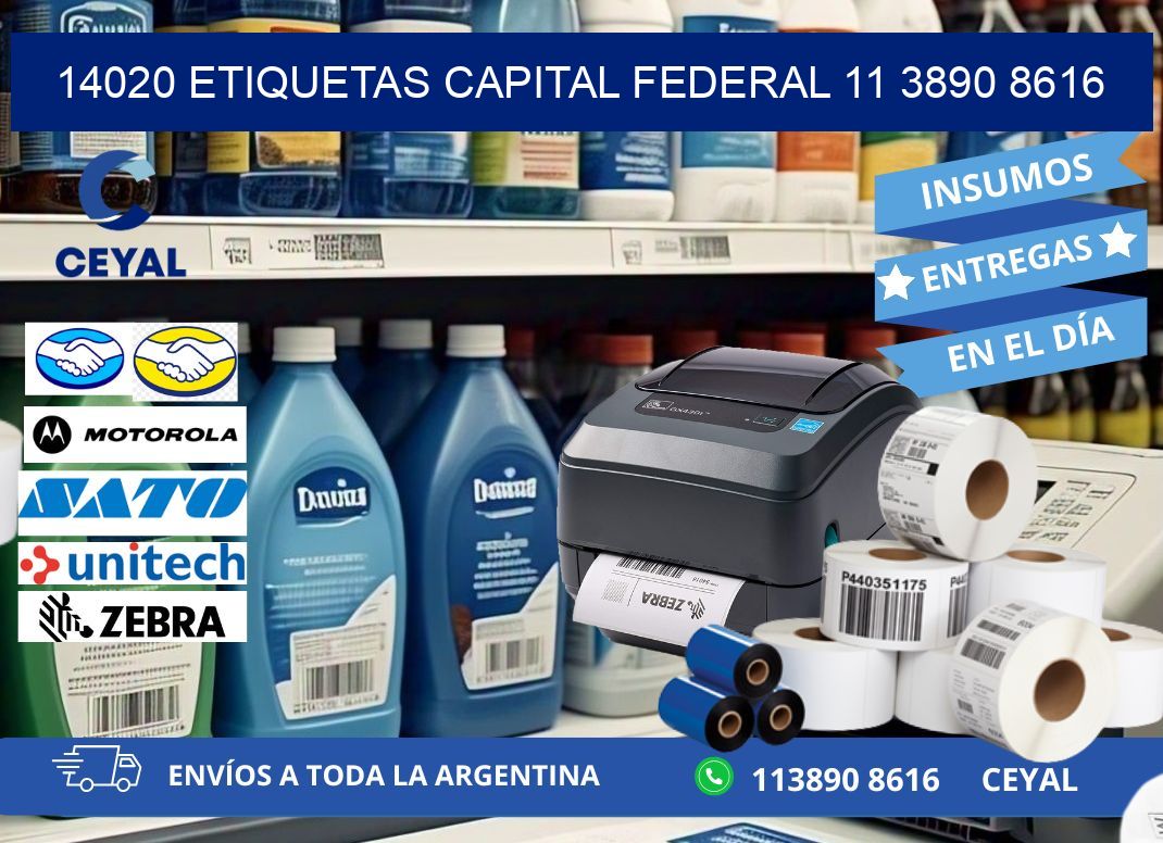 14020 ETIQUETAS CAPITAL FEDERAL 11 3890 8616