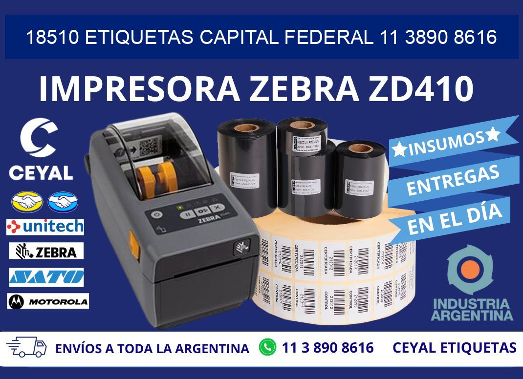 18510 ETIQUETAS CAPITAL FEDERAL 11 3890 8616