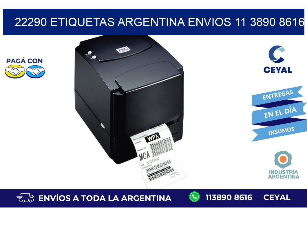 22290 ETIQUETAS ARGENTINA ENVIOS 11 3890 8616