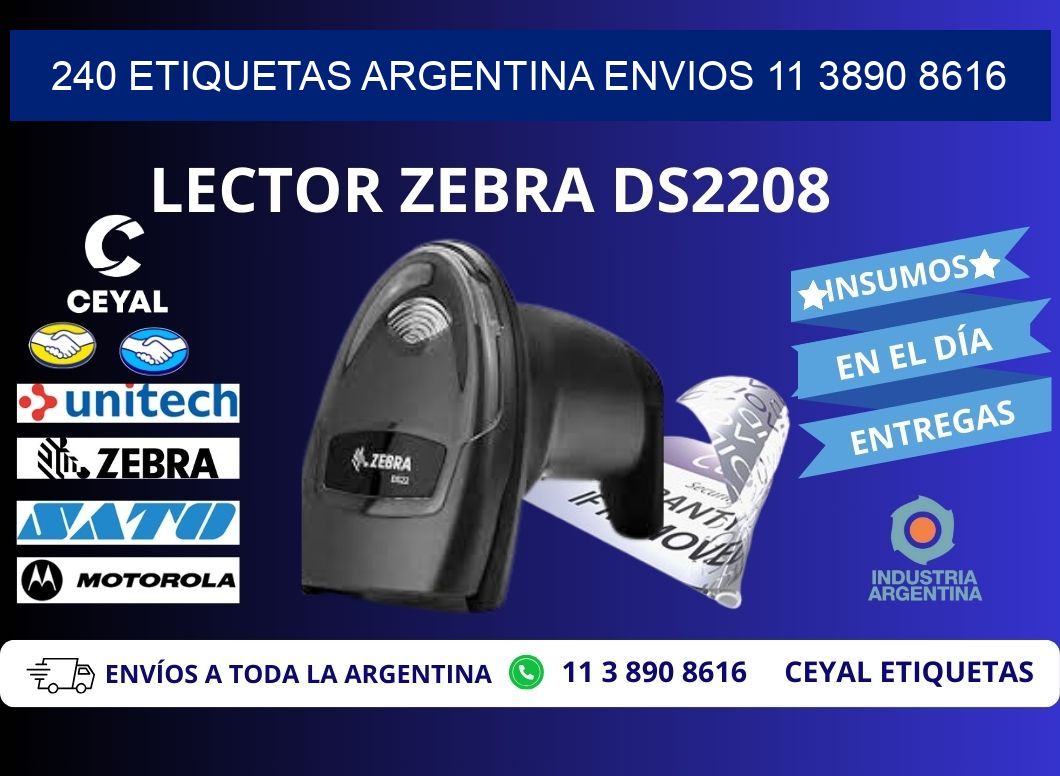 240 ETIQUETAS ARGENTINA ENVIOS 11 3890 8616