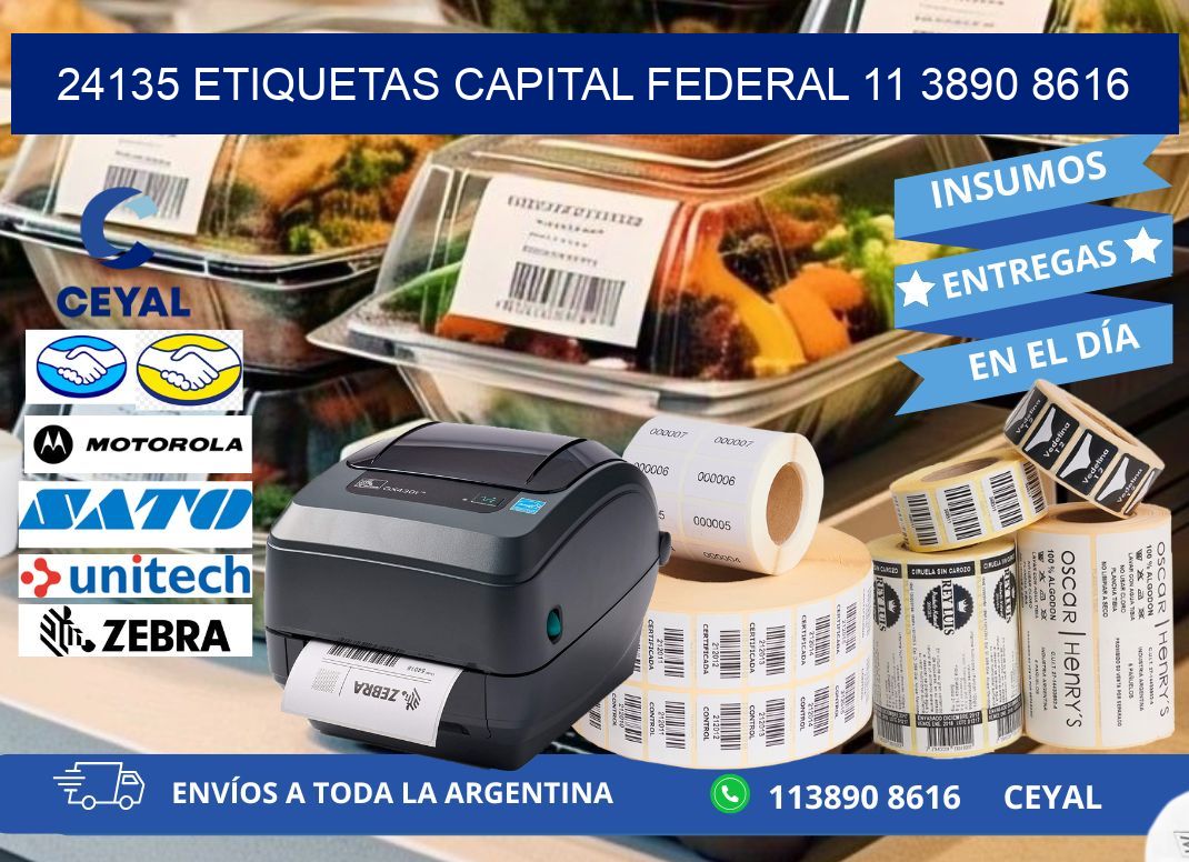 24135 ETIQUETAS CAPITAL FEDERAL 11 3890 8616
