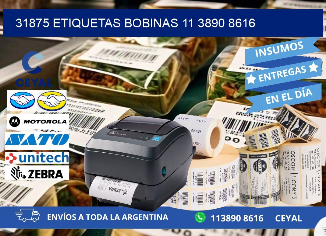 31875 ETIQUETAS BOBINAS 11 3890 8616