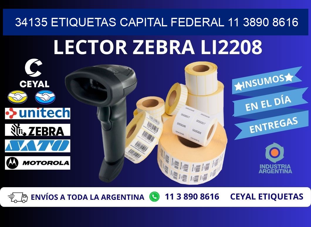34135 ETIQUETAS CAPITAL FEDERAL 11 3890 8616