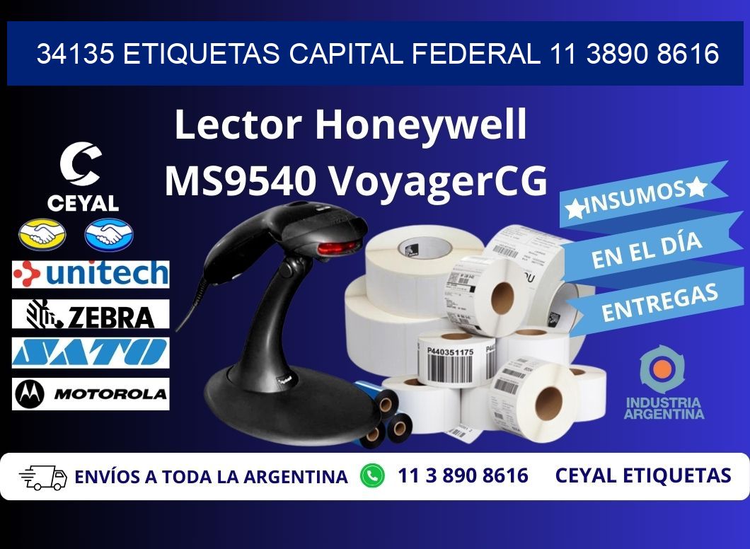 34135 ETIQUETAS CAPITAL FEDERAL 11 3890 8616