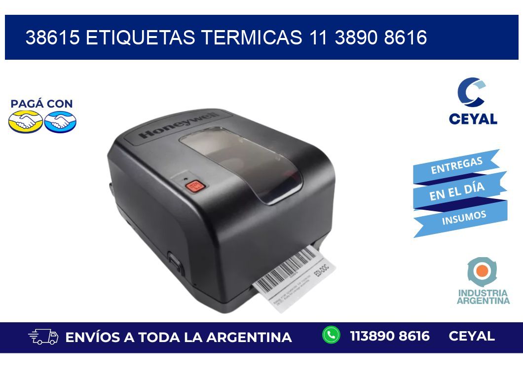 38615 ETIQUETAS TERMICAS 11 3890 8616