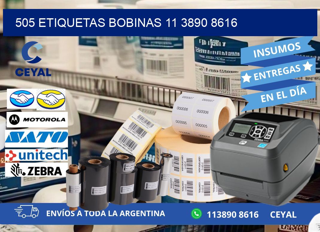 505 ETIQUETAS BOBINAS 11 3890 8616