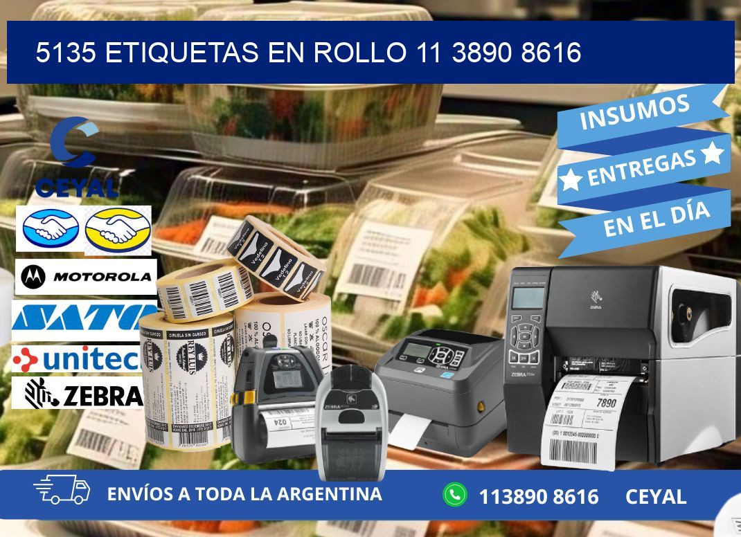 5135 ETIQUETAS EN ROLLO 11 3890 8616