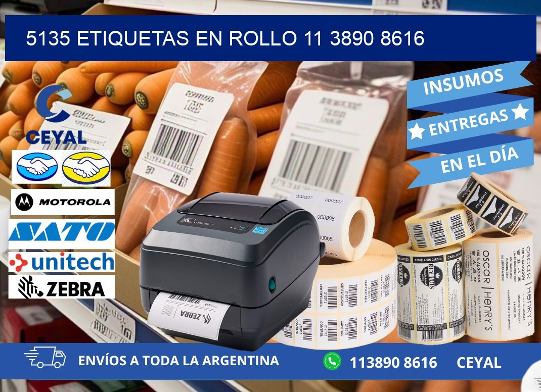 5135 ETIQUETAS EN ROLLO 11 3890 8616