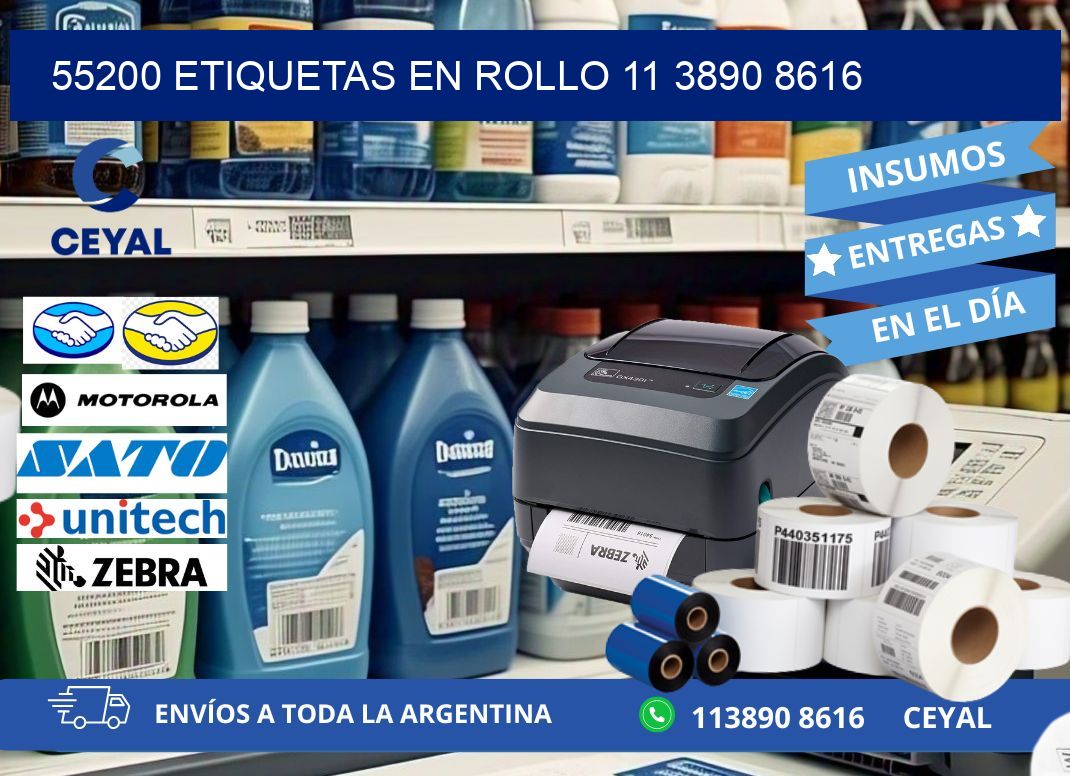 55200 ETIQUETAS EN ROLLO 11 3890 8616