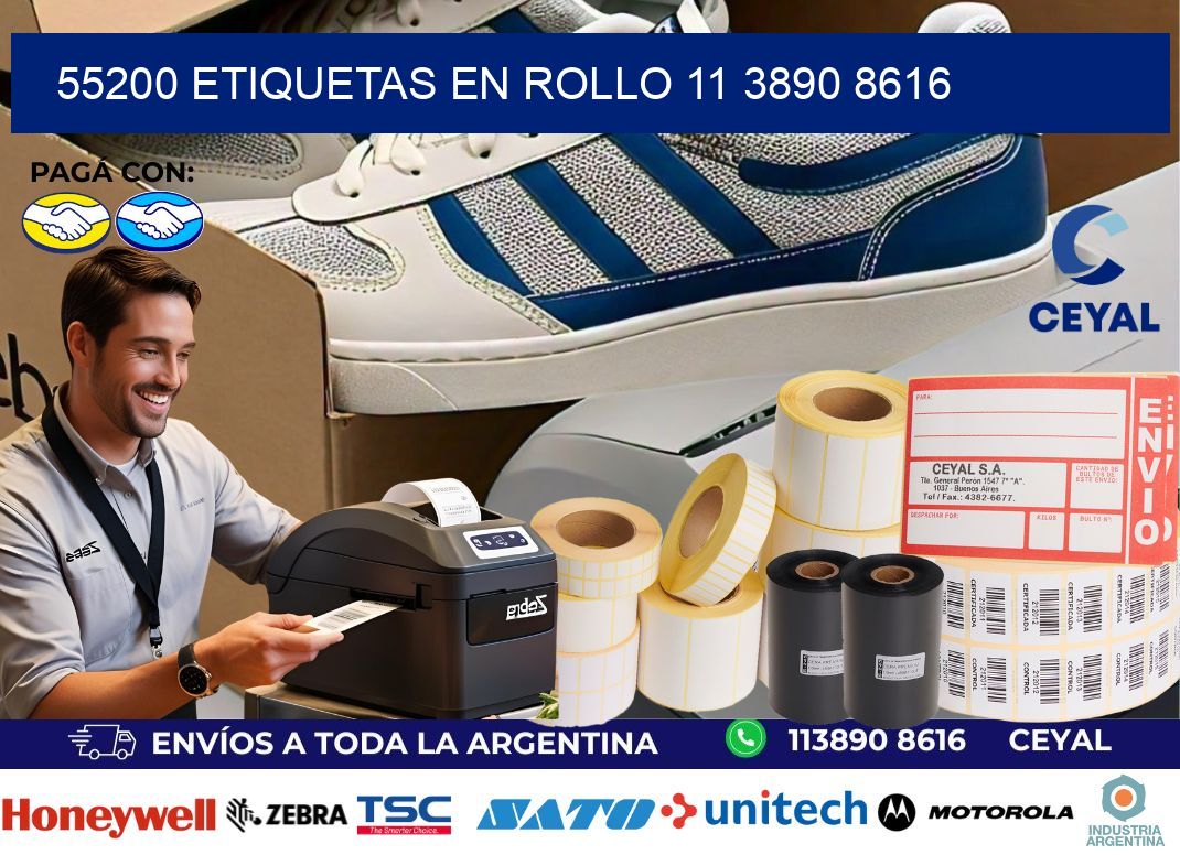 55200 ETIQUETAS EN ROLLO 11 3890 8616