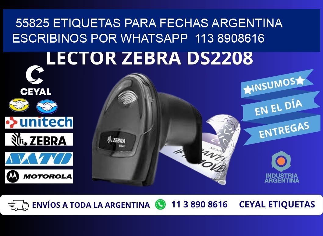 55825 ETIQUETAS PARA FECHAS ARGENTINA ESCRIBINOS POR WHATSAPP  113 8908616