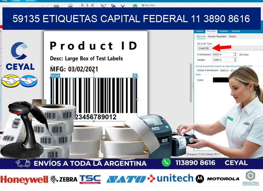 59135 ETIQUETAS CAPITAL FEDERAL 11 3890 8616