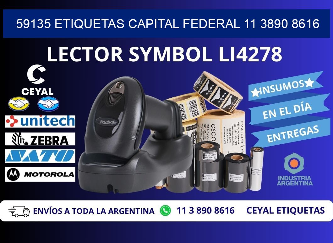 59135 ETIQUETAS CAPITAL FEDERAL 11 3890 8616