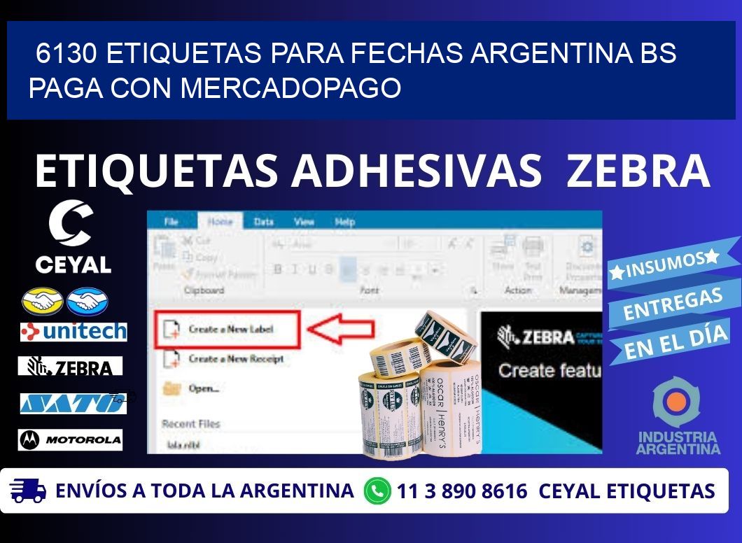 6130 ETIQUETAS PARA FECHAS ARGENTINA BS PAGA CON MERCADOPAGO