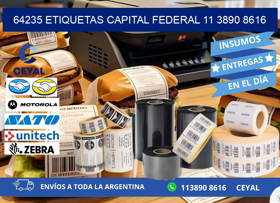 64235 ETIQUETAS CAPITAL FEDERAL 11 3890 8616