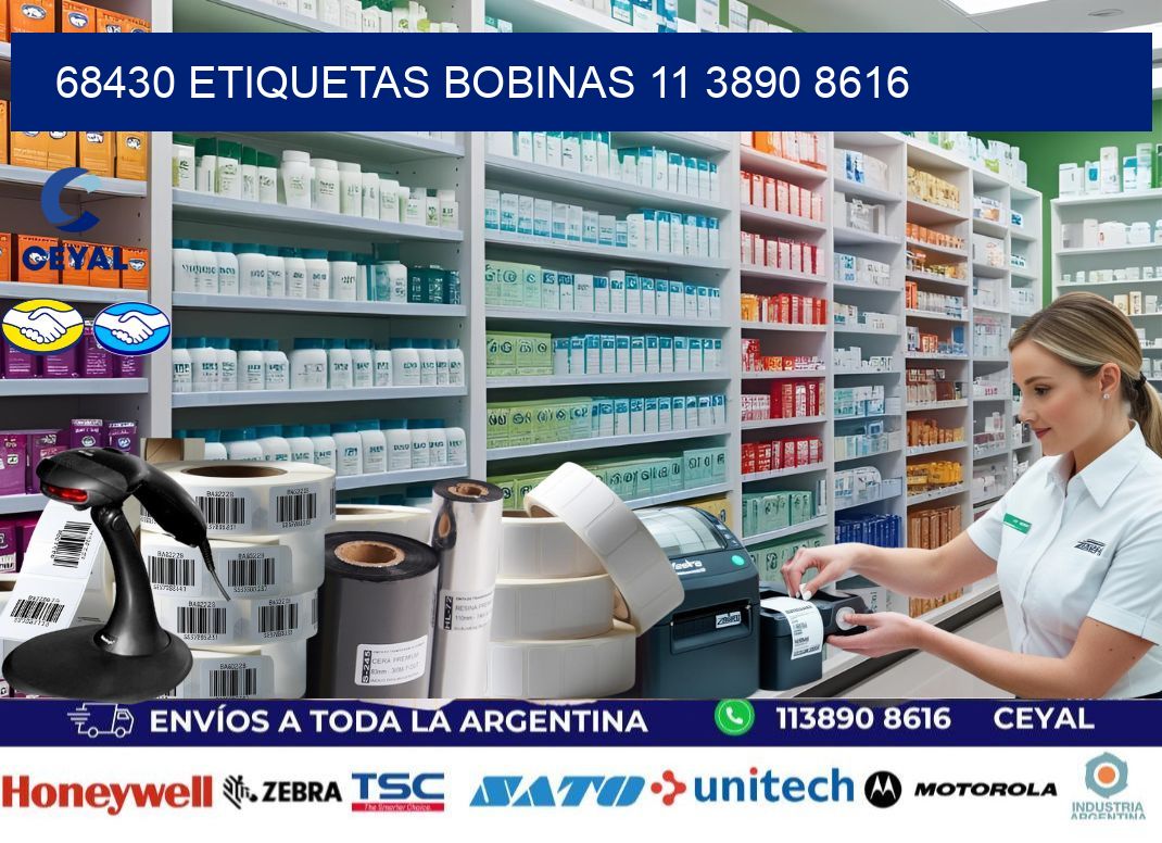68430 ETIQUETAS BOBINAS 11 3890 8616