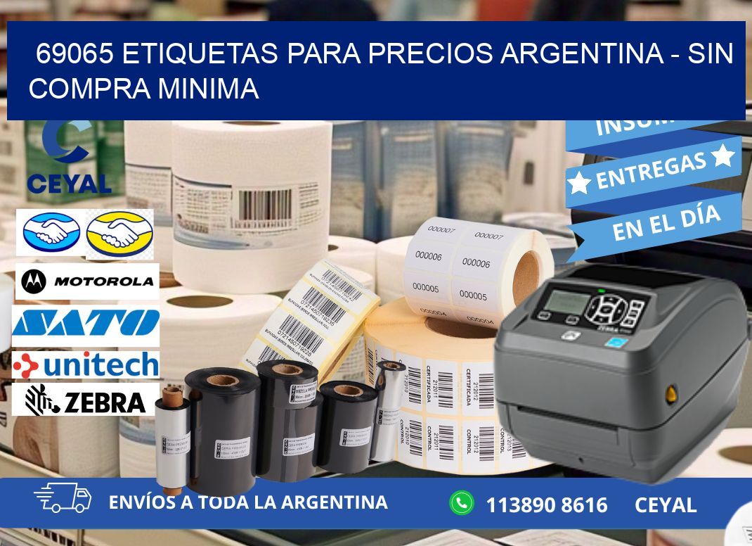 69065 ETIQUETAS PARA PRECIOS ARGENTINA - SIN COMPRA MINIMA